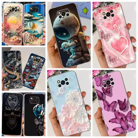 For Xiaomi Poco X3 NFC X3 Pro Back Cover Phone Case Soft Clear Silicone Shockproof Funda Coque For P