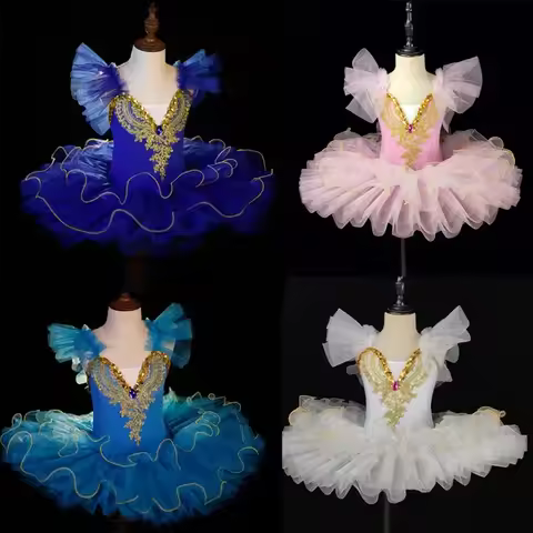 NewBallet outfits for girls kids cosplay costumes toddler ballerina tutu dancing dress children Swan