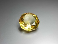 เลมอนควอตซ์ (Lemon Quartz) "อัญมณีแห่งโชค" ทรง Round น้ำหนัก 16.02 ct ขนาด 17.3x8.7x18.2 mm พลอยแท้