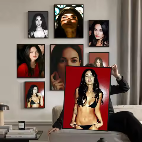 Canvas HD Quality Wall Art Retro Posters for Home Room Wall Decor Megan Fox Actor Anime Posters