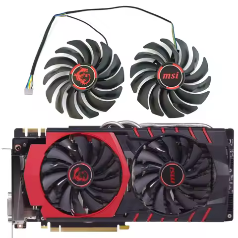 NEW 1LOT 95MM 4PIN PLD10010S12HH GTX 980 GAMING GPU Fan，For MSI GeForce GTX 980TI 980 970 960 GAMING