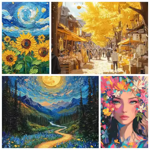 Painting By Numbers Coastal Flowers For Adults Paint By Numbers Wall Decor Handmade Gift