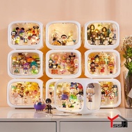 YSSH Blind Box Storage Box Popmart Display Box Clear Acrylic Display Stand Space Capsule Dustproof Molly Lego Display Cabinet display box with light