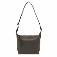 【LOEWE 羅威】Small Cubi 小款 小牛皮 緹花織肩帶 肩背包 斜背包 深灰色