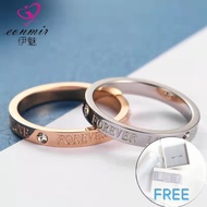 Titanium forever love Ring Korean Cincin Couple Ring rose gold ring female Ring Women Ring Wanita Cincin Emas Perempuan