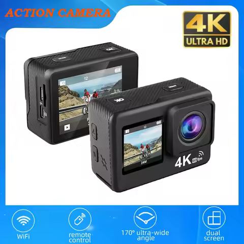 NEW 4K Action Camera Dual Screen SE 30M Waterproof WiFi HD Sports Camcordecorder Motorcycle Bicycle 