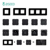 Panel Suis Lampu Dinding BSEED 1/2/3Gang 1/2Way Bahagian Suis Butang Mekanikal Soket Kuasa Suis Dimm