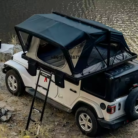 Wild Land Hard Shell Fold Out Overlanding Tent Car Camping Pickup Truck Sedan SUV Car Top Tent Roof