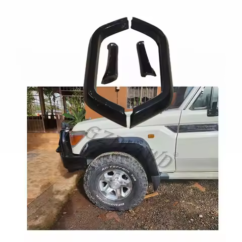 Smooth Matte Black Fender Flares Front Set For 2007-2023 Toyota Land Cruiser 70 75 76 78 79 Series H