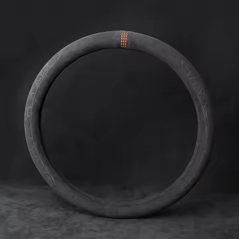 38cm Car Steering Wheel Cover Imported Suede Leather Steering Wheel Power Steering Wheel Cover For A