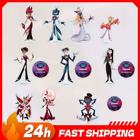 Vox Balck Balloon Market Ver. Acrylic Stand Re-creation Alastor Standing Plate Collectible Sir Penti