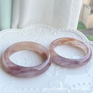 金絲玉紫羅蘭圓條手鐲 玉手鐲 女玉鐲子 叮噹鐲 細圓條