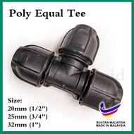 POLY FITTINGS HDPE POLY PIPE EQUAL TEE [20mm] [25mm] [32mm]