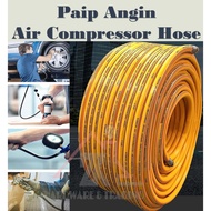 Thick Air Compressor Hose High Pressure Yellow Air Hose Car Wash Paip Angin Kompresor Kedai Kereta M