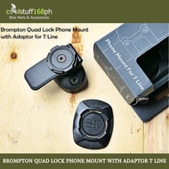 CS168ph BROMPTON Quad Lock Phone Mount with Adaptor for T Line Bicycle Parts & Accessories