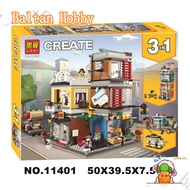 ZAGI Toy ZG3X Creator 3in1 31097 Townhouse Pet Shop & Café Building blocks toys ET8