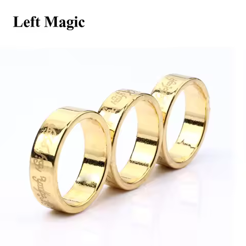 1 Pcs Gold PK Ring Lettering Magic Tricks Magnetic Ring 18mm/19mm/20mm Golden Strong Magnetic Magic 