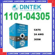 Dintek Cat6 24AWG 4Pair Solid UTP Cable ( Color : Blue/Grey)