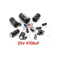 ELCO 25V 4700uF CAPACITOR CYLINDER ELKO ALUMINIUM ELECTROLYTIC CAPACITOR 25 VOLT 4700 uF MICRO FARAD