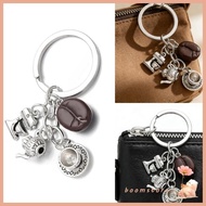 Boom Strong Alloy Coffee Bean Key Chain Pendant Charm Functional And Trendy Accessory