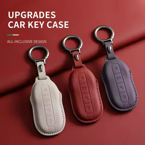 Original Cars Color Leather Key Case Cover For Xiaomi SU7 YU7 SU7 Ultra Car Remote Key Case Shell Du