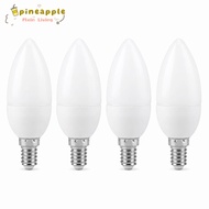PINEAPH 4 Pack LED Candle Bulb, E14 B11 LED Bulb, Energy Saving 3W Flame Shape AC 85-265V Candelabra