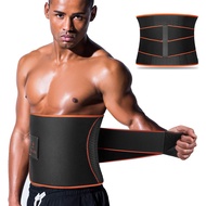 Sauna Waist Trimmer, Wide Men Waist Trainer, Sweat AB Belt with Adjustable Pressure Straps