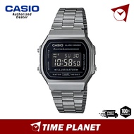 [Official Warranty] Casio Vintage A168WGG Grey Stainless Steel Band Unisex Watch A168WGG-1BDF / A168