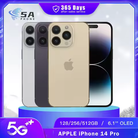 Original Apple iPhone 14 Pro 5G Mobile Phone Face ID NFC 6GB RAM 128/256/512GB ROM 6.1'' 48MP A16 Bi