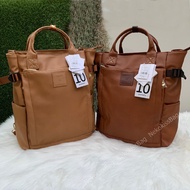 NekokissBag Anello MODEL 2WAY Tote Backpack 10pockets กระเป๋าหนังใส่เอกสาร กระเป๋าเป้สะพายหลัง (แถมต