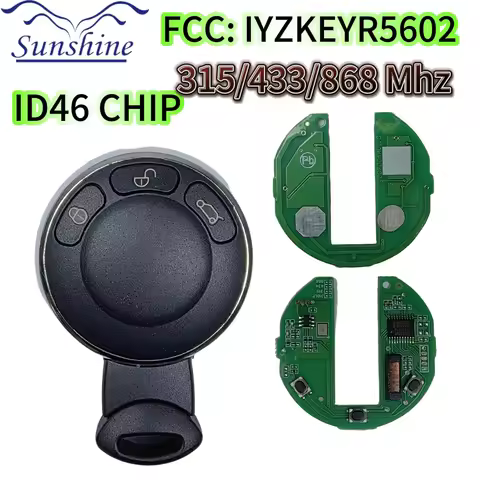 Sunshine KR55WK49333 FOR BMW Remote 315/315LP/434/868mhz Id46 Pcf7953 For Bmw Mini Cooper BMW Key BM
