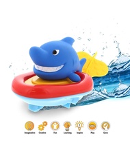 DolliBu Boat Racer Buddy, Fun Educational Bath Toy Finger Puppet Pull and Go Water Racing Pal for Sh