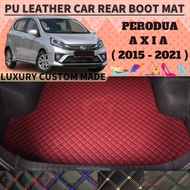 PERODUA AXIA (2015-2021) CAR ACCESSORIES REAR BOOT TRAY TRUNK CARGO PU LEATHER CAR BOOT BONET CUSTOM