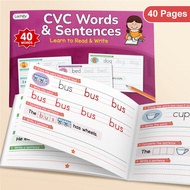 Phonics CVC Words Spelling Early Education Practice Book Workbook for Kids Classroom Sight Word Trac