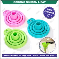 Round Funnel Foldable Water Silicone Rubber Oil Collapsible Mini Funnel
