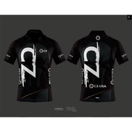 [Ready-Stock] 2024 CZ-USA tactical design, custom name club 3D brand new zipper design polo shirt