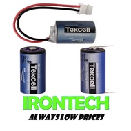 Tekcell SB-AA02 3.6V 1/2AA ER14250 PLC Lithium Battery LS14250 w/ Plug Battries