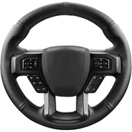 Belinous Leather Steering Wheel Cover Lace Up, Hand-Stitch on Wrap, Steering Wrap Compatible with Fo