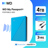 Western Digital HDD 4 TB  External Harddisk ฮาร์ดดิสพกพา รุ่น My Passport  WD 4 TB USB 3.2 Gen 1