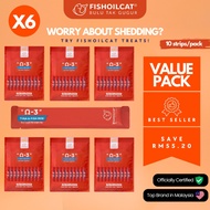 🔶FISHOILCAT® Snek Kucing Tuna & Telur Ikan (60pcs) | Pek Nilai 🔥 VALUE Pack Omega-3 🐟 Minyak Ikan