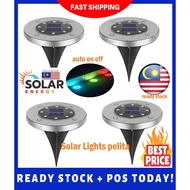 💡 Stok Baru 💡 Lampu Solar  Colorful Round Lawn Light Led Control Waterproof Garden Floor Lamp Pelita