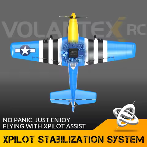 Volantex rc 761-5 P-51 P51D Mustang 400mm Wing Span 2.4G RC Plane Aircraft RTF 6-axis Stabilizer Sys