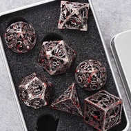 跑团骰子COC龙【现货】 与热销 地下城桌游d20色子金属镂空克 Tabletop game dice COC Dragon [In Stock] and the popular Dungeon bo