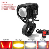 Motorcycle LED Lights High/Low White Yellow Red DRL + Strobe Mode LED Spot light motorcycle spotligh