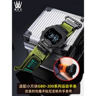Liangmeilai Adapt to Casio GBD-200-1/GBD-200SM Modified Velcro Nylon Canvas Watch Strap