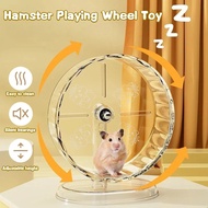 Hamster Wheel Pet Toy Running Wheel Sports Wheel Hamster Toy Silent Free Running Transparent Bracket