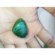 Emerald tumbled stone, batu zamrud asli, polished stone (with free gift)