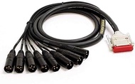 Mogami Gold 8 Channel DB25-XLR Male Snake Cable 3 ft.