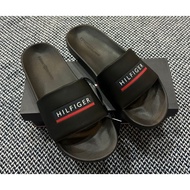 Tommy Hilfiger Men Sandals US9/UK8/EU42 Black TH embossed Slides