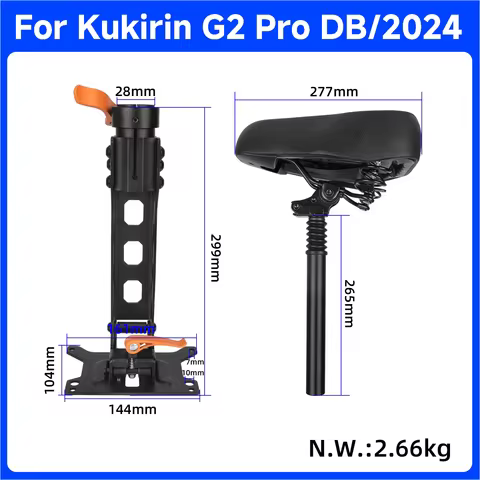 Folding Seat Assembly Shock Absorbing Seat Cushion For KuKirin G2 Pro DB Electric Scooter Accessorie